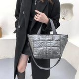 Quilted Nylon Crossbody Bag for Women