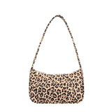 Nylon Plaid Leopard Print Casual Shoulder Bag for Women Girls