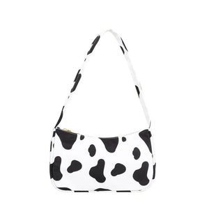 Leopard Print Retro Plaid Shoulder Bag for Women