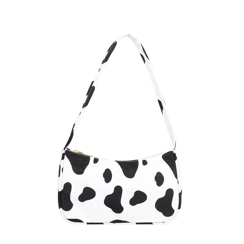 Leopard Print Retro Plaid Shoulder Bag for Women