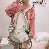 Nylon School Bags Teenage Girls Large Capacity Laptop Backpacks