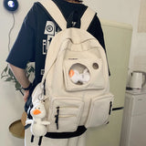 Nylon School Bags for Girls Large Capacity Backpack