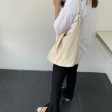 Nylon Shoulder Bag Large Capacity Handbag Shopping Bucket Bag