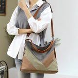 Waterproof Nylon Shoulder Bag Women Large Capacity Crossbody Tote Travel Handbag