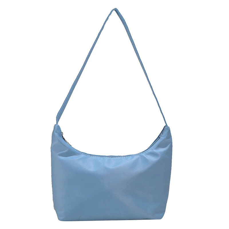 Women's Nylon Shoulder Bag Small Messenger Zipper Pouch