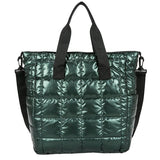 Nylon Shoulder Side Bag Soft Padded Woman Handbag Quilted Short Handle