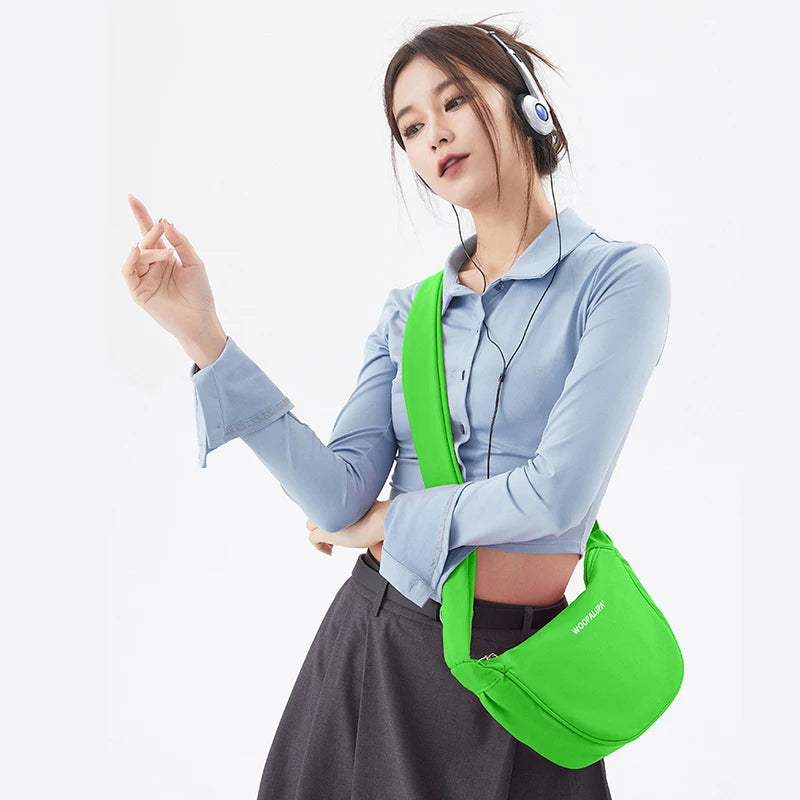 Nylon Solid Women's Shoulder Bag Lightweight Crossbody Tote