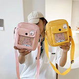 Nylon Square Shoulder Bags Crossbody Handbag for Teenage