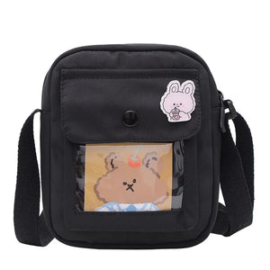 Nylon Square Shoulder Bags Crossbody Handbag for Teenage