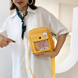 Nylon Square Shoulder Bags Crossbody Handbag for Teenage