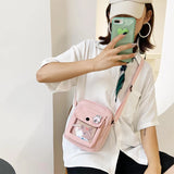 Nylon Square Shoulder Bags Crossbody Handbag for Teenage