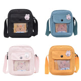 Nylon Square Shoulder Bags Crossbody Handbag for Teenage