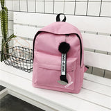 Small Fresh Leaf Print Schoolbag for Women, Nylon Student Backpack