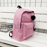 Small Fresh Leaf Print Schoolbag for Women, Nylon Student Backpack