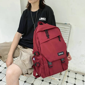 Nylon Stylish Backpack Women Girls Vintage School Bags