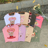 Embroidered Nylon Tote Bag for Women with Large Capacity