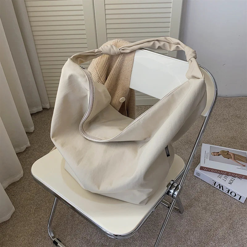 Nylon Totes Bags for Women Casual Wild Ladies Handbags Solid Men Shoulder Bag