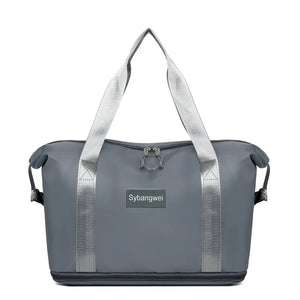 Nylon Travel Bag Messenger Shoulder Bag Wet Dry Separation Women