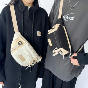 Nylon Waist Bag Street Woman Shoulder Crossbody Chest Bags Hip hop Belt Bag