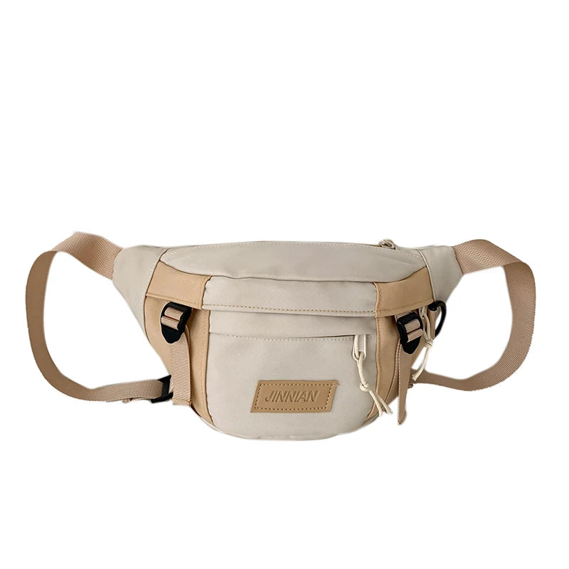 Nylon Waist Bag Street Woman Shoulder Crossbody Chest Bags Hip hop Belt Bag