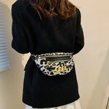 Stripes Shoulder Bag Casual Chest Pack High Woman Waist Belt Bag