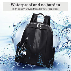 Nylon Waterproof Backpack Women Soft Leather Mochila Femenina