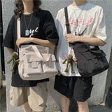 Waterproof Nylon Canvas Handbag Crossbody Bag for Women Men