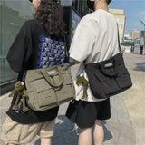 Waterproof Nylon Canvas Handbag Crossbody Bag for Women Men