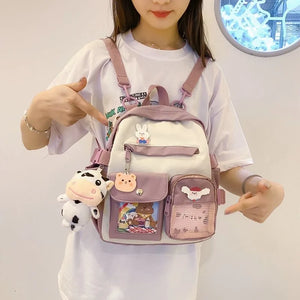 Nylon Waterproof Mini Women School Backpacks For Teenage Girls