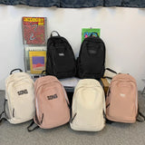 Nylon Waterproof Solid Women Backpack Harajuku Girls Shoulder Bags