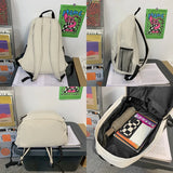 Nylon Waterproof Solid Women Backpack Harajuku Girls Shoulder Bags