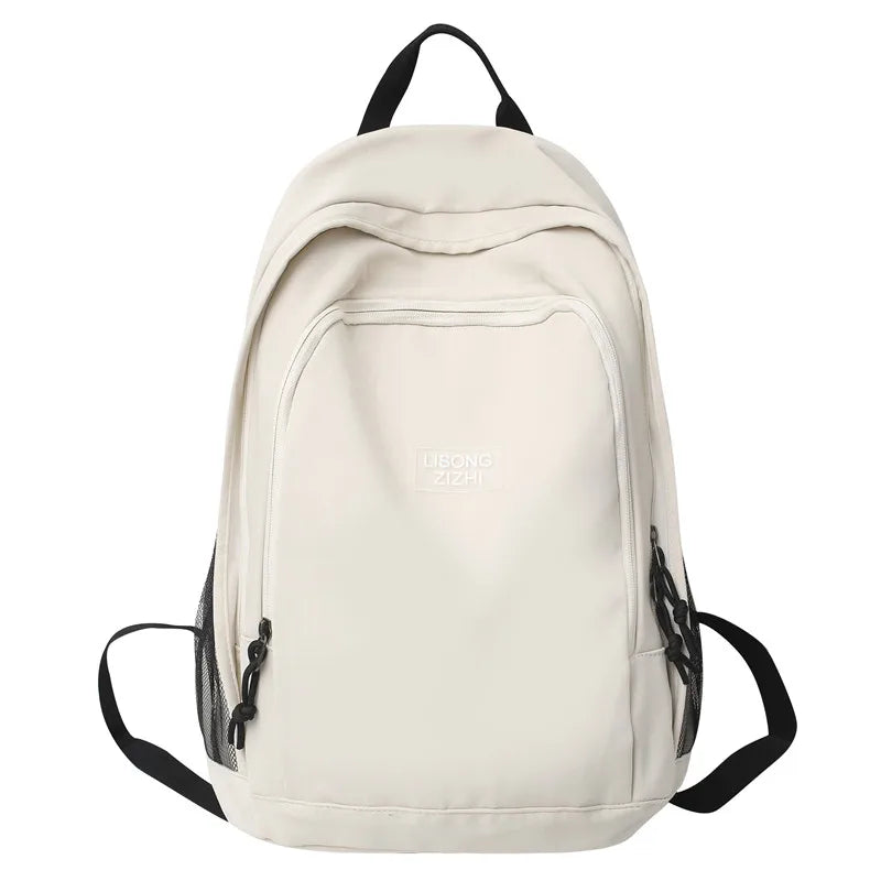 Nylon Waterproof Solid Women Backpack Harajuku Girls Shoulder Bags