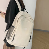 Nylon Waterproof Solid Women Backpack Harajuku Girls Shoulder Bags