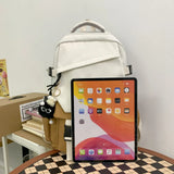 Nylon Waterproof Women Backpack College Style Schoolbag For Teenage Girls