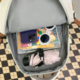 Nylon Waterproof Women Backpack College Style Schoolbag For Teenage Girls