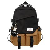 Nylon Waterproof Women Backpack College Style Schoolbag For Teenage Girls