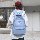 Nylon Waterproof Women Backpack Laptop Backpacks Large Capacity Student School B