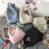 Nylon Waterproof Women Backpack Large Capacity School Bag For Girls