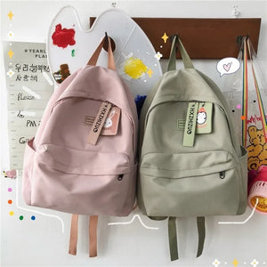 Nylon Waterproof Women Backpack Large Capacity School Bag For Girls