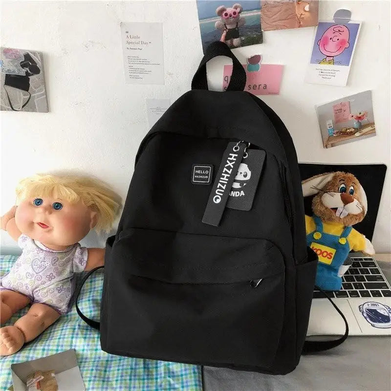 Nylon Waterproof Women Backpack Large Capacity School Bag For Girls