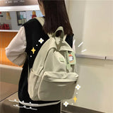 Nylon Waterproof Women Backpack Large Capacity School Bag For Girls