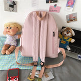 Nylon Waterproof Women Backpack Large Capacity School Bag For Girls