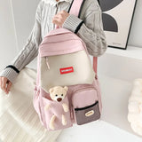 Nylon Waterproof Women Backpack Japanese School Bag For Girls