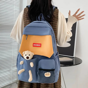 Nylon Waterproof Women Backpack Japanese School Bag For Girls
