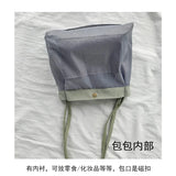 Nylon Waterproof Women Bucket Bag Solid Large Shoulder Shopping Bags