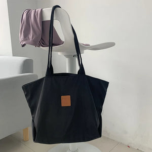 Nylon Waterproof Women Canvas Handbags Ladies Shoulder Shopping Bags