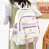 Nylon Waterproof School Backpack for Teens Girls