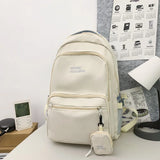Waterproof Nylon Backpack for Teenage Girls Large Capacity Travel Bags