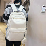 Waterproof Nylon Backpack for Teenage Girls Large Capacity Travel Bags