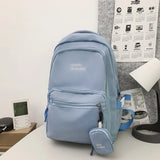 Waterproof Nylon Backpack for Teenage Girls Large Capacity Travel Bags